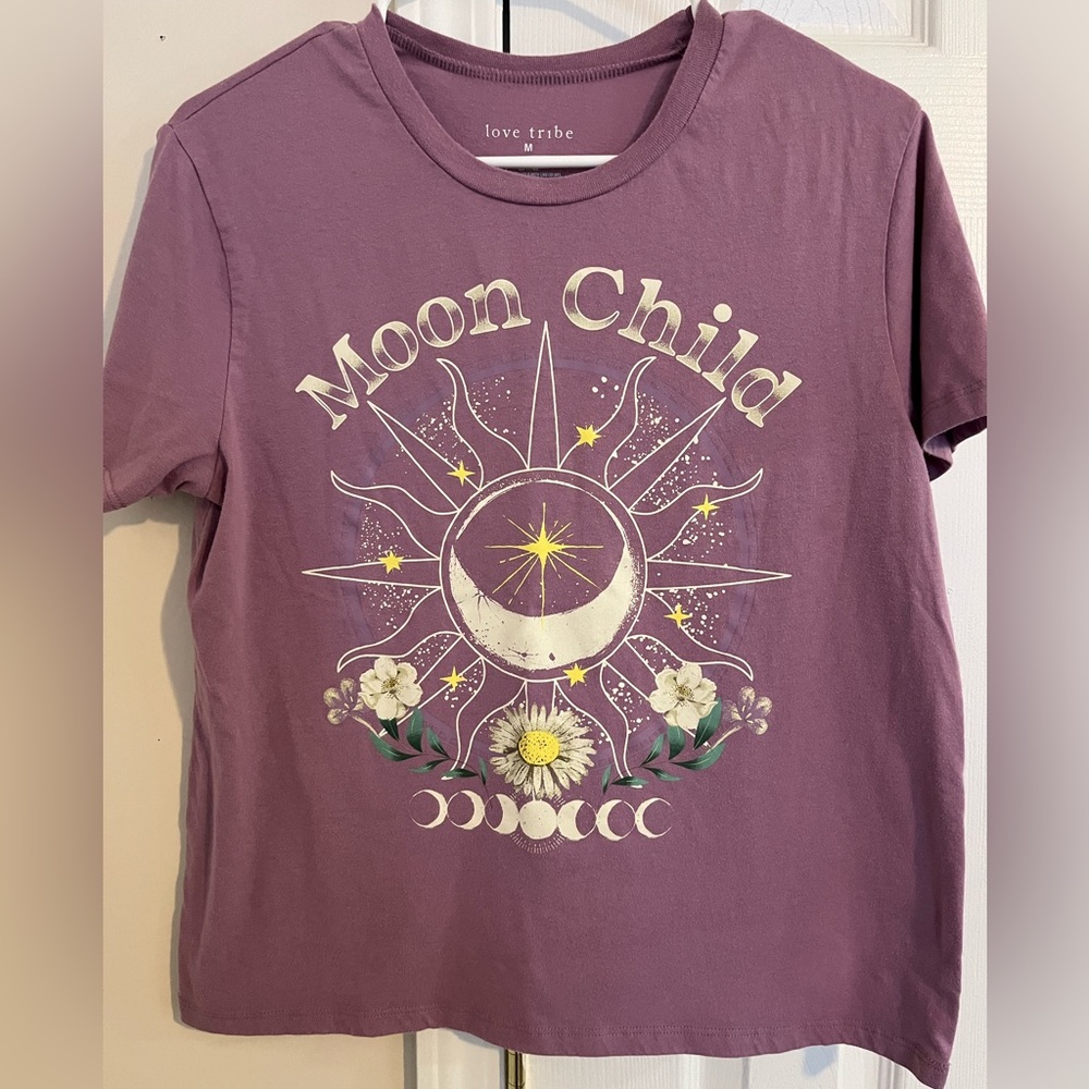 Love Tribe Moon Child Lavender Tee